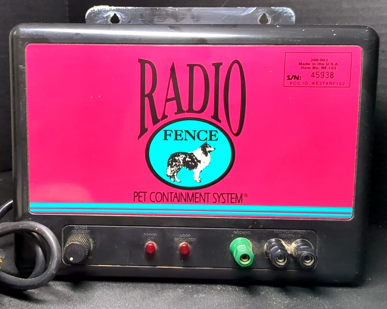 Radio Fence Dog Containment System Pets 300003 RF102 Electric