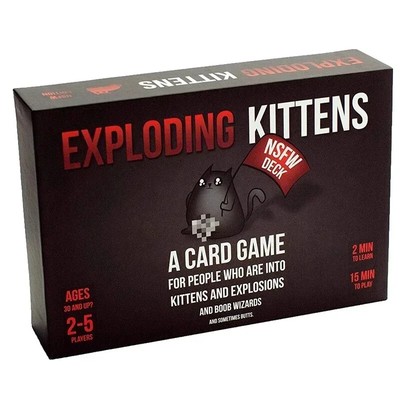 Red And Black Exploding Kittens 4 in 1 Set Family Party Board Game Fun Adult Kid