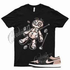 Black VOODOO T Shirt for Air J1 1 Low Arctic Orange Crimson Tint White