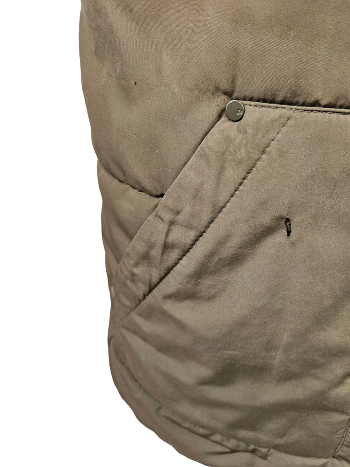 Merrell Ditmar Front Zip Blaze Orange & Brown Quilted Puffer Vest Size Small Men - Image 4 of 4