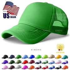 Trucker Hat Foam Mesh Baseball Cap Snapback Adjustable Plain Solid Men Hats Caps