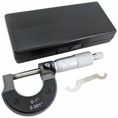 0-1'' SAE Utility Micrometer with Storage Case, 0.001 Inch Accuracy