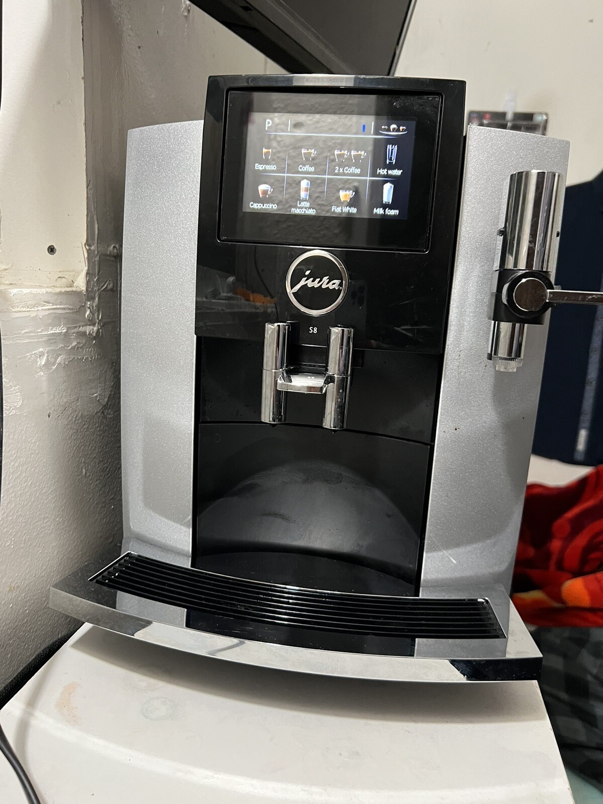 JURA+S8+Automatic+Coffee+Machine+with+Touchscreen++Moonlight+Silver for sale online eBay