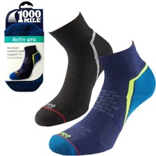 1000 Mile ACTIV Qtr Mens Workout Low Cut Ankle Gym Training Running Socks