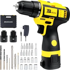 BOSI TOOLS Cordless Drill Set 16.8V Power Drill Driver Kit with 2 2000Mah Batter