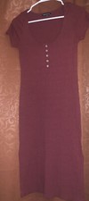 Kendall & Kylie Bodycon Dress Size L Large Tight Fit Burgundy