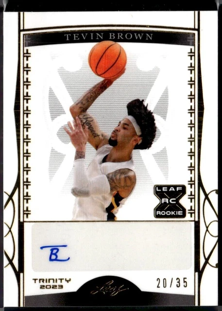 TEVIN BROWN 2023 LEAF **GOLD** ROOKIE RC AUTO /35 !! 🔥🔥 MURRAY STATE