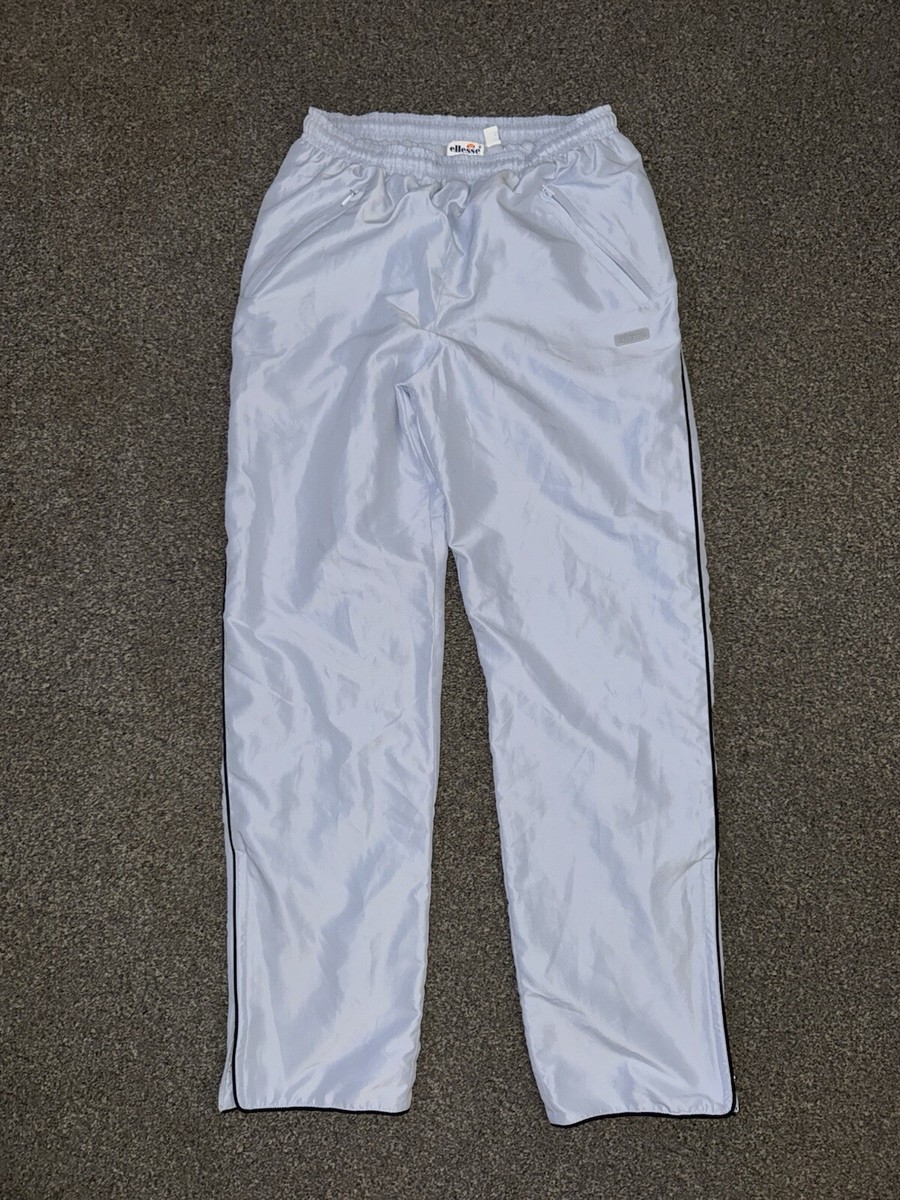 Ellesse 90s Vintage Tracksuit Bottoms Zip Cuff Baby Blue Uk Size
