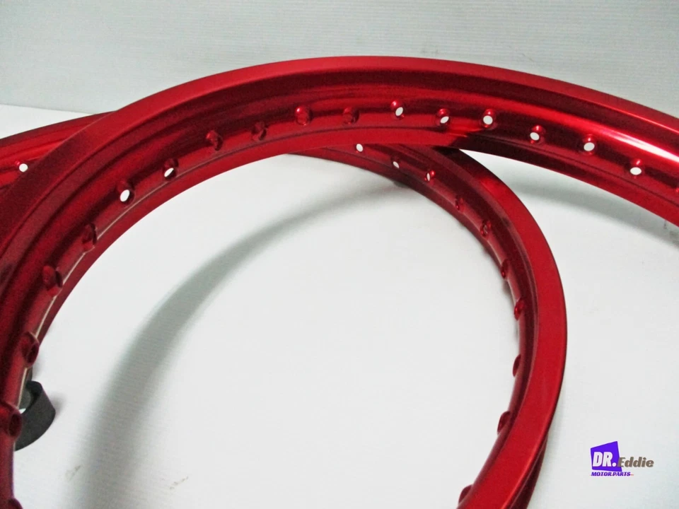 YAMAHA YM1 YM2 YDS5 TDS6 F & R ALUMINIUM RED WHEEL RIM SET **BI4259** Foto 4 de 4