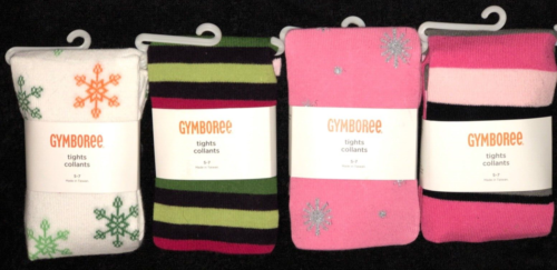 GYMBOREE lot of 4 FALL WINTER MULTI COLORED Tights Girls Size 5-7 NEW - Picture 1 of 2