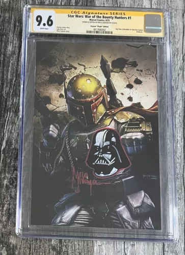 Star Wars War Of The Bounty Hunters #1 Virgin CGC SS 9.6 Mico Sign Vader Sketch
