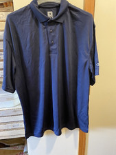Brand New Champion Navy Blue Large Double Dry Collared Short Sleeve Polo Shirt