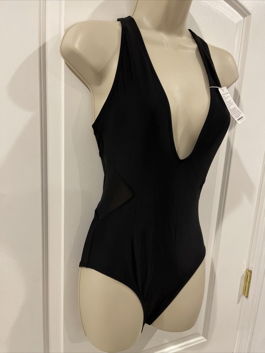 Cocoship Size 12 Black Mesh 1Pc Swimsuit Low Cut Racer Back | eBay
