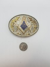 Masonic Mason Freemasons Belt Buckle Made In USA