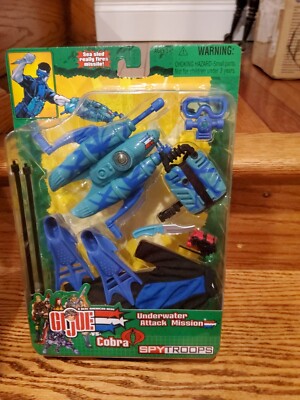 GI JOE VS. COBRA 2003 SPY TROOPS Underwater Attack Mission gear for 12'' figures