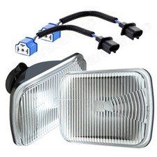 H6054 Glass Sealed Beam 5x7 7x6 Headlight Housing Conversion Kit To H4 Plug