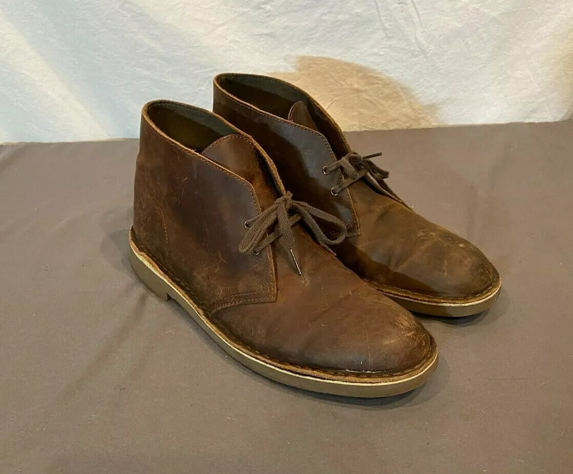 Clarks Brown Leather 2-Hole Desert Boots US 11 GREAT Fast Shipping | eBay