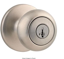 Kwikset 400CV-S Nickel Cove Keyed Entry Door Knobset With Smartkey