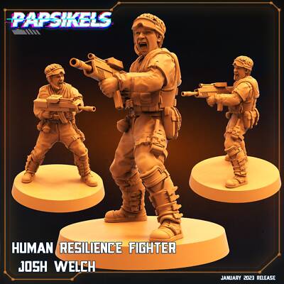 Human Resilience Fighter - Josh Welch | DnD Miniatures | Tabletop Gaming |