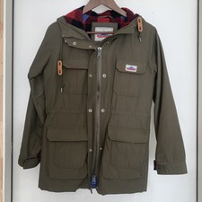Penfield Womens Jacket Kasson 60/40 Moutain Parka Olive Green Plaid Hood Xs