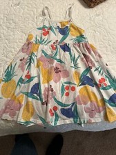 Girl’s Tea Floral Summer Sun Dress Sz 5 100% Cotton