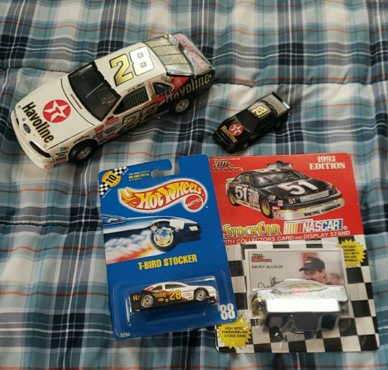 4 Piece Nascar Davey Allison Lot NEW Vintage #28 cars Hot Wheels
