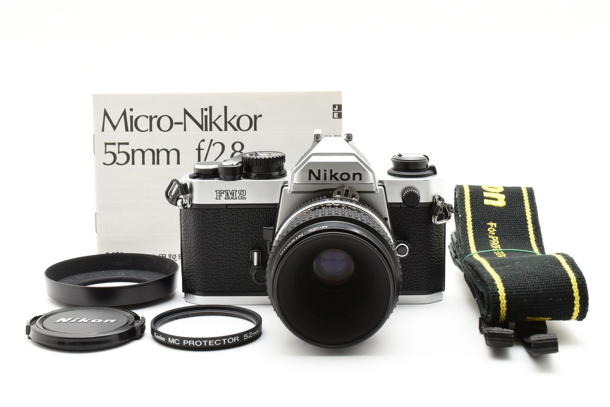 美品 Nikon New FM2 後期型 ＋ NIKKOR-S:C F=55mm MINT] Nikon FM2 Silver SLR Film Camera Ai-s Micro-NIKKOR