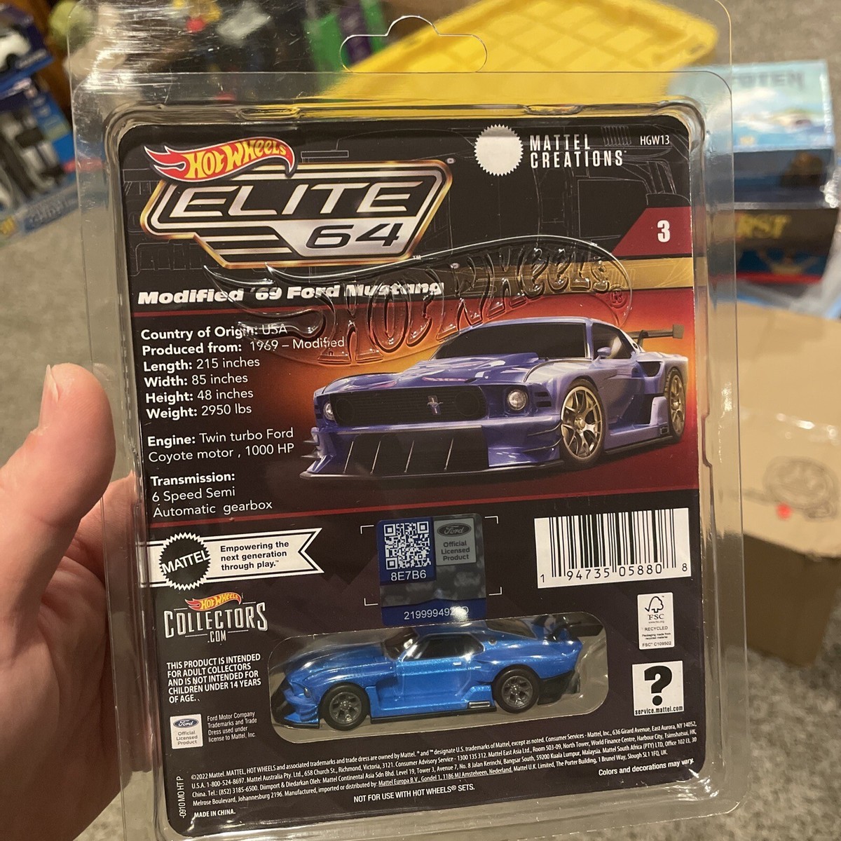 Hot Wheels Elite 64 Real Riders In Hand Ford Mustang 1964 | eBay