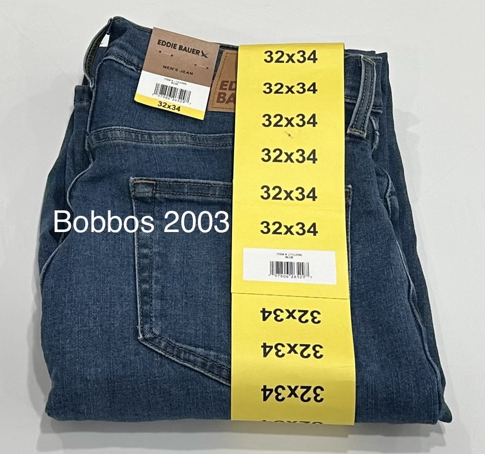 Eddie Bauer Men's Straight Fit Stretch Jeans, Blue, Size 32X34
