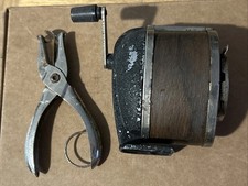 Vintage Boston Wall /Table Mount Pencil Sharpener 8 Hole Adjustable & Punch USA