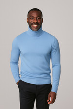 Lavane' 501T Turtleneck Pullover Sky Blue