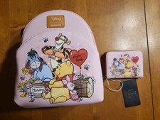 Loungefly Disney Winnie the Pooh  Friends Valentine's Mini Backpack  Wallet