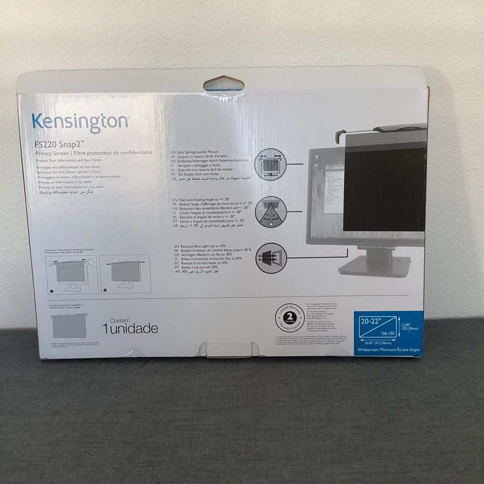 Kensington FS220 Snap2 Privacy Screen for 20-Inch to 22-Inch Widescreen 16:10 - Image 3 of 4