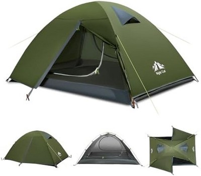 2-Persons Backpacking Tent: Waterproof Lightweight Camping Tent for Army Green
