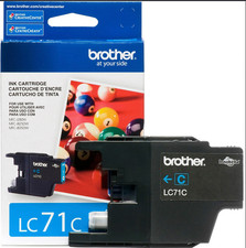 Brother Genuine LC71C Cyan Ink Cartridge