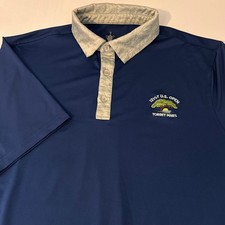 U.S. Open 2021 Torrey Pines Men's Medium Short Sleeve Golf Polo Shirt Blue Gray