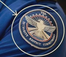 US TRANSPORTATION SAFETY SECURITY vêlkrö PATCH: TSA INTEGRITY RESPECT COMMITMENT