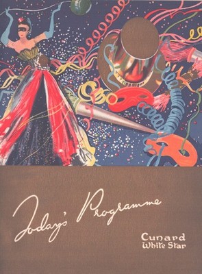 1939 Cunard White Star MV Georgic Today's Programme West Indies Cruise NYC