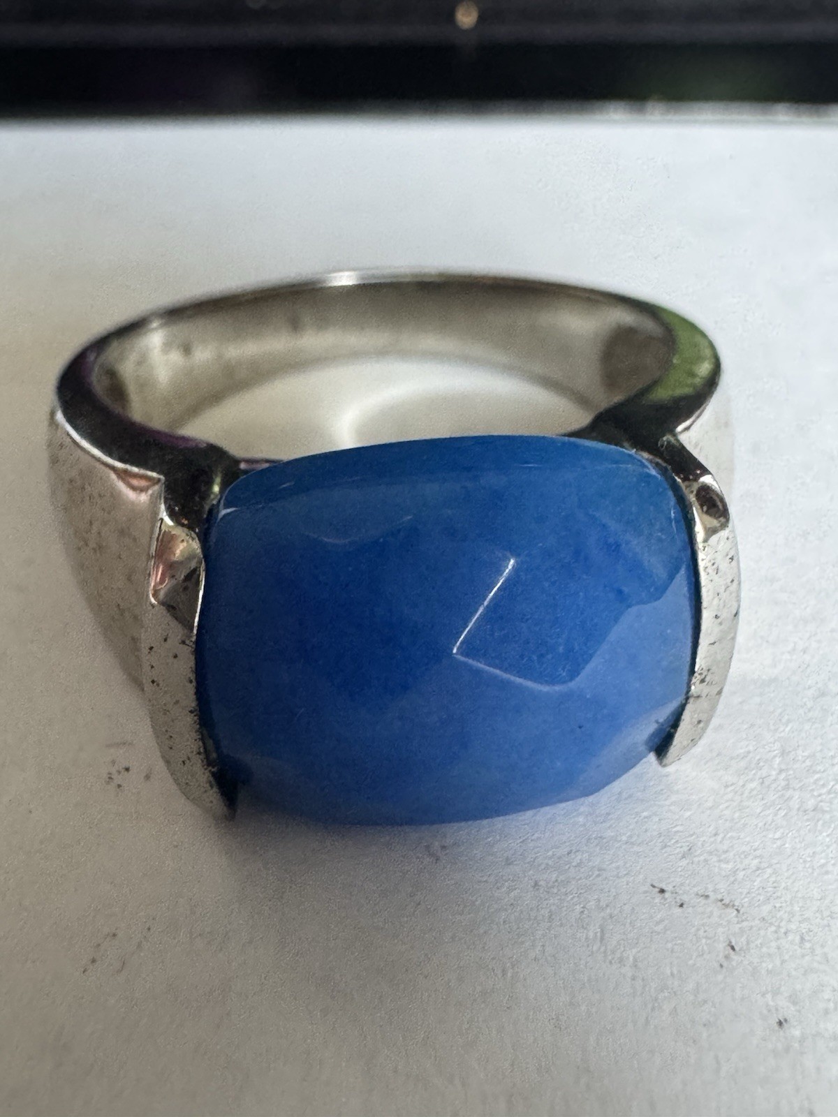 Sterling Silver Interchangeable Precious Stone Ri… - image 2