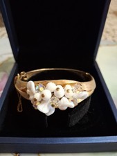 Ornate Vintage Vendome Signed Gold-Tone Bracelet With Articulated Leaves Rare