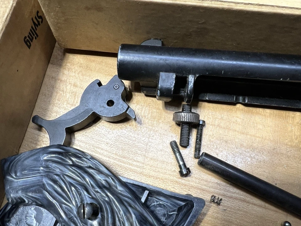 Crosman Pellgun Single Action 6 .22 Cal Gas Powered Revolver BOX, & parts - Image 4 of 4