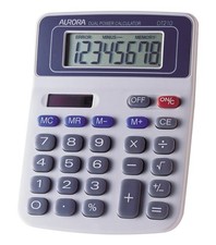 Aurora DT210 Semi Desktop Calculator, Grey 1, grey