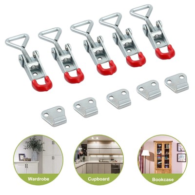 5Pcs Self-locking Buckle Toggle Latch Clamp Cabinet Box Latch Adjustable Lock