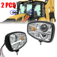 Led Headlights Assembly For Cat Backhoe Loader Telehandler 195-0189,195-0190