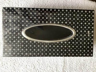Schwarz Glitzer Rechteck Diamant Diamant Kristall Seidenpapier Etui Box Halter Weihnachten