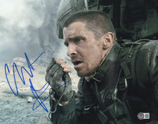 Christian Bale Signed 11x14 Photo Terminator Salvation Autograph Beckett COA