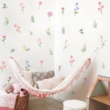Boho Watercolor Flower Wall Stickers  Colorful Lower Wall Stickers-6604