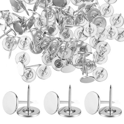 100 Pcs Flat Head Thumb Tacks Upholstery Push Pins Tacks Nails for Office Crafts