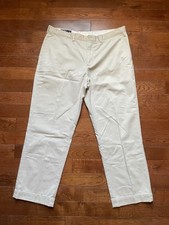 Vintage Polo Ralph Lauren Preston Flat Front Beige Chino Pants Men  s Size 38x30