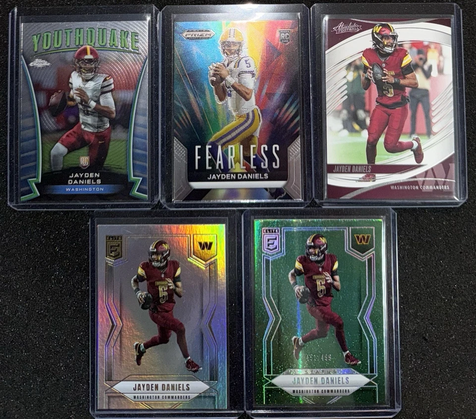20! 🔥 Jayden Daniels Commanders Cards(11 RC) 1 Green Elite /499!, 1 Spellbound - Image 3 of 4